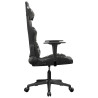 Silla gaming de masaje cuero sintético negro y camuflaje 4