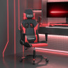 Cadeira gaming massagens couro artificial preto e vermelho 1