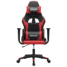 Silla gaming de masaje cuero sintético negro y rojo 3
