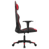 Silla gaming de masaje cuero sintético negro y rojo 4
