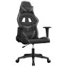 Silla gaming de masaje cuero sintético negro y gris 2