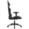 Silla gaming de masaje cuero sintético negro y gris 4