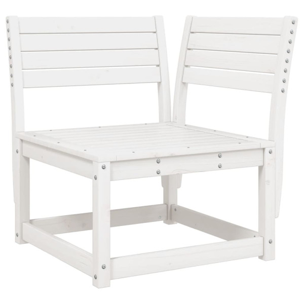 Juego de muebles de jardín 7 pzas madera maciza de pino blanco M 3
