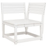 7 pcs conjunto lounge de jardim pinho maciço branco 3