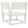 7 pcs conjunto lounge de jardim pinho maciço branco 4