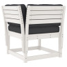 4 pcs conj. lounge de jardim c/ almofadões pinho maciço branco 4