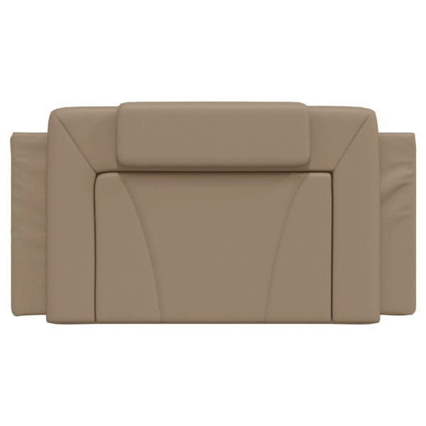Almofadão de cabeceira 100 cm couro artificial cappuccino M 5