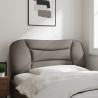 Cabecero de cama acolchado tela gris taupé 100 cm 3