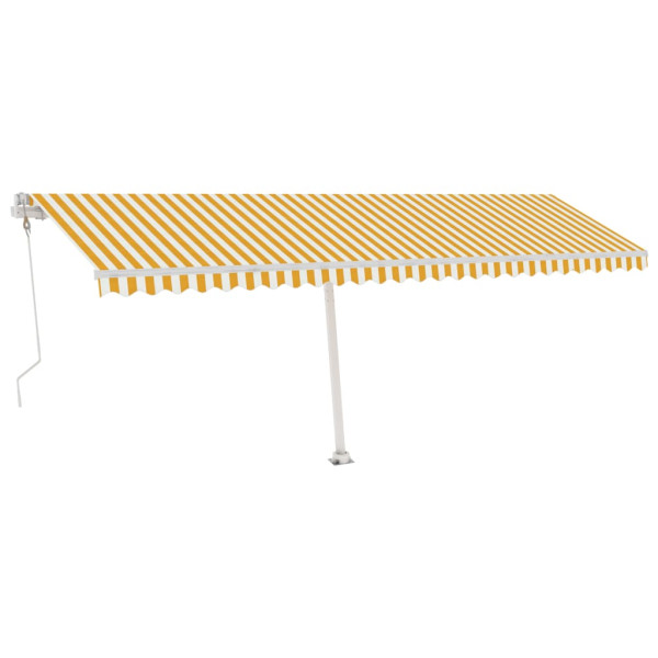 Toldo automático LED sensor de viento amarillo blanco 600x300cm M 2