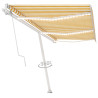 Toldo automático LED sensor de viento amarillo blanco 600x300cm 3