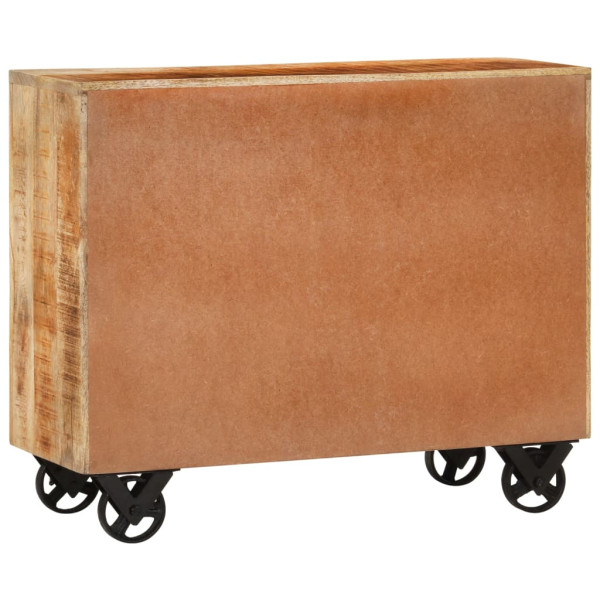 Aparador con 3 cajones madera maciza de mango rugosa 80x30x65cm M 4