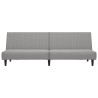 Sofá-cama de 2 lugares veludo cinzento-claro 4