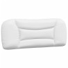 Cabecero de cama acolchado cuero sintético blanco 100 cm 2