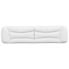 Cabecero de cama acolchado cuero sintético blanco 200 cm 5