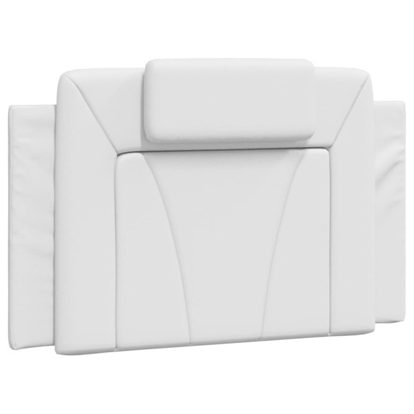 Cabecero de cama acolchado cuero sintético blanco 90 cm M 2