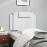 Cabecero de cama acolchado cuero sintético blanco 90 cm 3