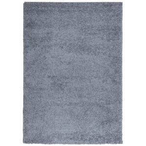 Alfombra de pelo largo moderna azul 160x230 cm H
