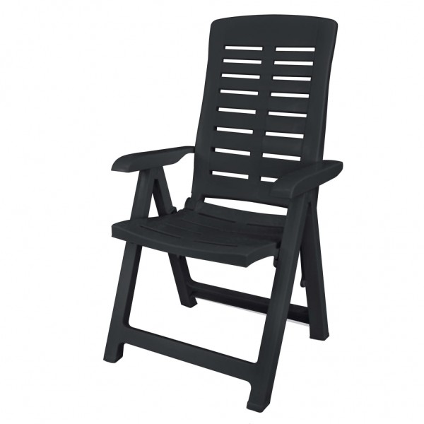 Conjunto de comedor de jardín 11 piezas plástico gris antracita M 3