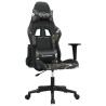 Silla gaming de masaje cuero sintético negro y camuflaje 2