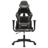 Cadeira gaming massagens couro artificial preto e camuflagem 3