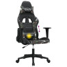 Cadeira gaming massagens couro artificial preto e camuflagem 5