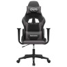 Silla gaming de masaje cuero sintético negro y gris 3