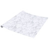 Pegatinas de mueble autoadhesivas PVC blanco mármol 90x500 cm 5