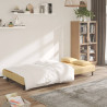 Sofá-cama 2 lugares com duas almofadas veludo cor creme 3