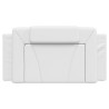Cabecero de cama acolchado cuero sintético blanco 100 cm 5