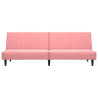 Sofá cama de 2 plazas terciopelo rosa 5