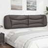 Cabecero de cama acolchado cuero sintético gris 200 cm 4