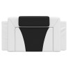 Cabecero de cama acolchado cuero sintético blanco negro 100 cm 5