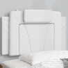 Cabecero de cama acolchado cuero sintético blanco 80 cm 1