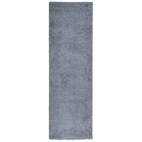 Tapete shaggy de pelo alto PAMPLONA 80x250 cm azul M 2