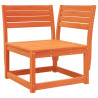 Juego de muebles jardín 5 pzas madera maciza pino marrón cera 4