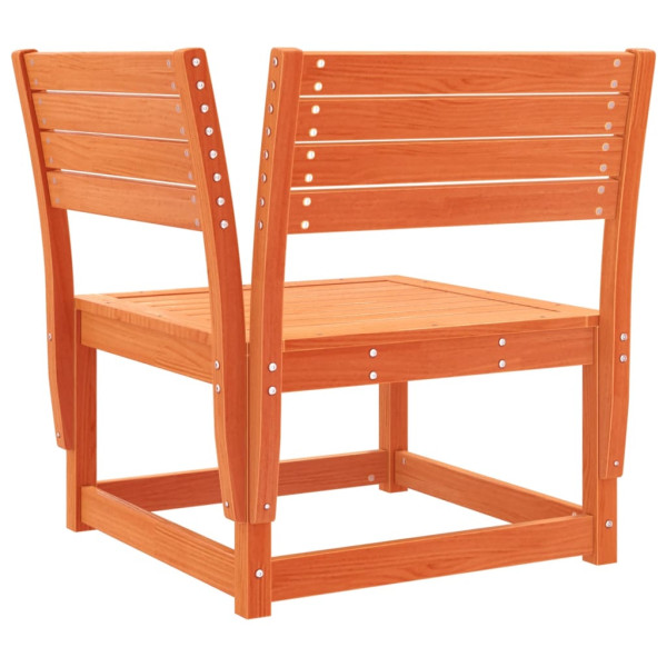 Juego de muebles jardín 5 pzas madera maciza pino marrón cera M 5