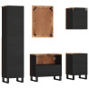Conjunto de muebles de baño 5 piezas madera maciza reciclada 4