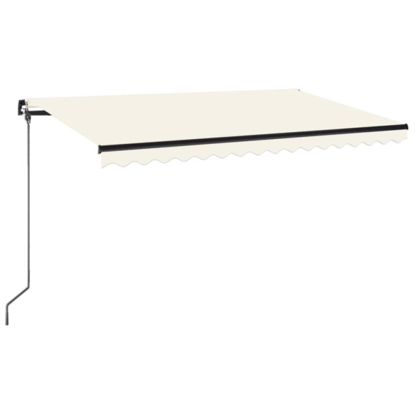 Toldo retráctil manual crema 400x350 cm M 2