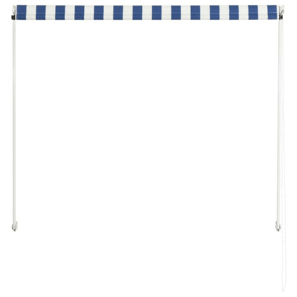 Toldo retrátil 100x150 cm azul e branco M 5