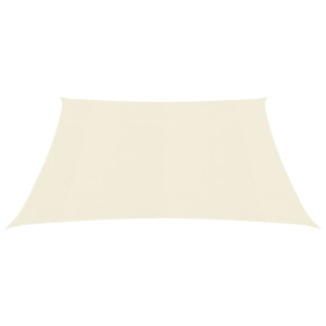 Para-sol estilo vela 160 g/m² 4x4 m PEAD cor creme H