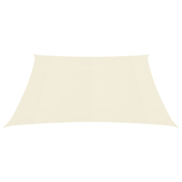 Para-sol estilo vela 160 g/m² 4x4 m PEAD cor creme M 2