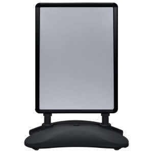 Soporte para carteles A1 base de agua aleación aluminio negro H