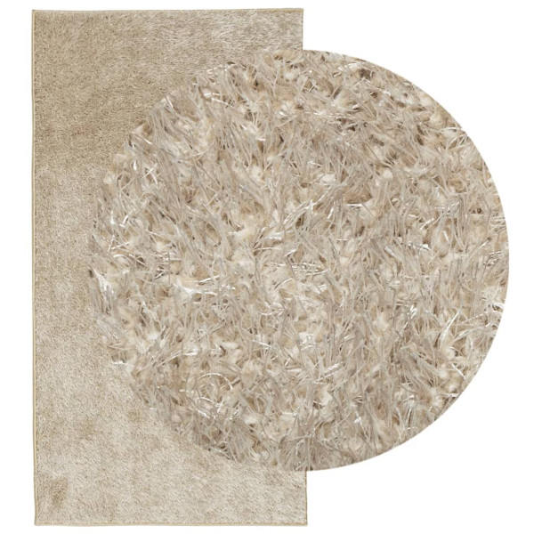 Alfombra pelo largo aspecto brillante ISTAN beige 80x150 cm M 3