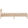 Estructura de cama con cabecero madera maciza pino 75x190 cm 5