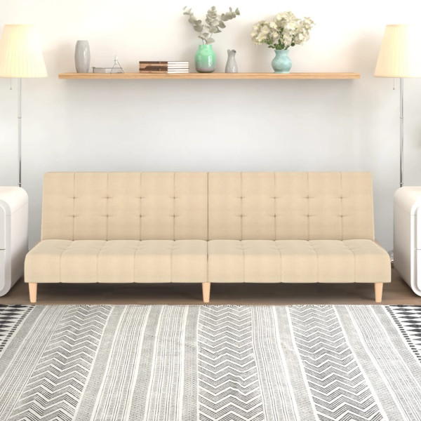 Sofá cama de 2 plazas tela color crema D