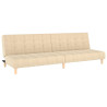 Sofá-cama de 2 lugares tecido cor creme 2