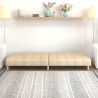 Sofá-cama de 2 lugares tecido cor creme 3