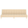 Sofá-cama de 2 lugares tecido cor creme 4