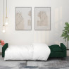 Sofá cama de 2 plazas con dos almohadas terciopelo verde oscuro 3