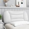 Cabecero de cama acolchado cuero sintético blanco 80 cm 3